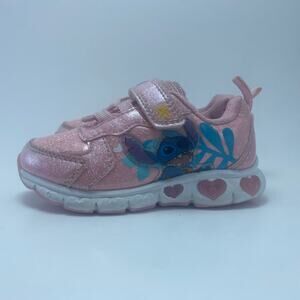 DISNEY STITCH Pink Light Up Toddler Shoes Size 6C